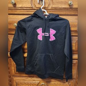 Black pink Under Armour hoodie LG